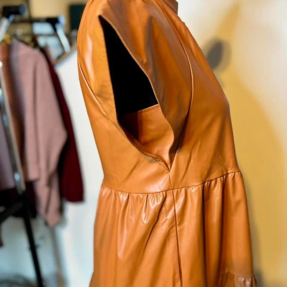 NWT Alden Adair Faux Leather Midi Dress / NEVER WORN /‎ Size XS